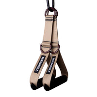 LUVHANDLZ Pair Cable Handle – Tan / Burgundy D-Rings