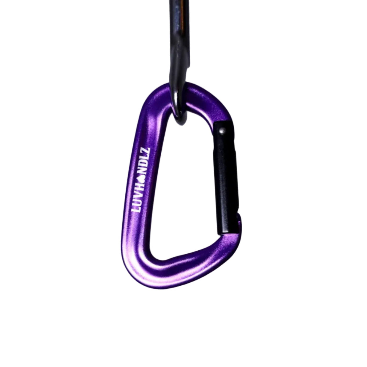 LUVHANDLZ Heavy-Duty Locking Carabiner – Purple