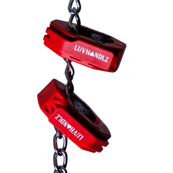 LUVHANDLZ Magnetic Pro Lock Barbell Collars – Red (Pair)