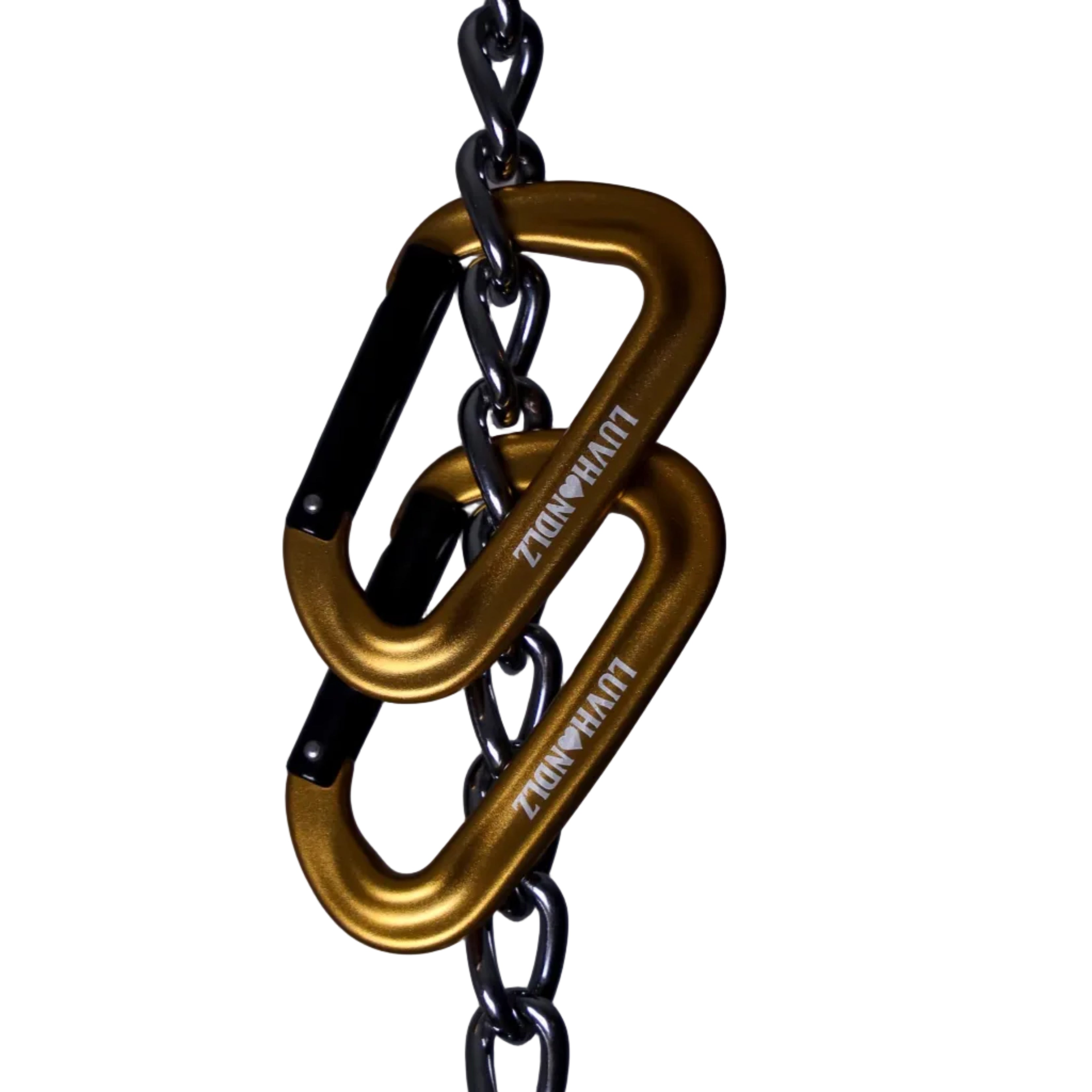 LUVHANDLZ Heavy-Duty Locking Carabiner – Gold