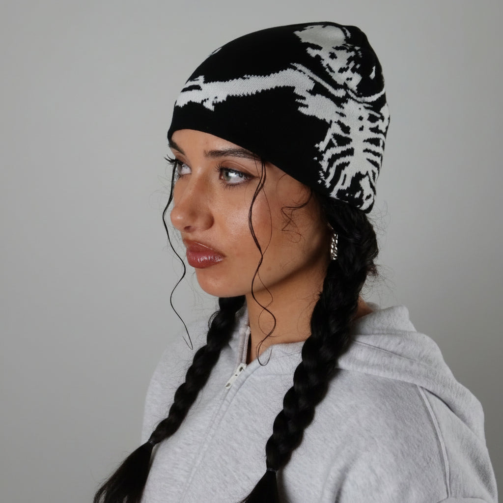 Black SKULL CAP